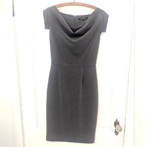Ava & Aiden Gray Sheath Dress Cowl Neck- 2